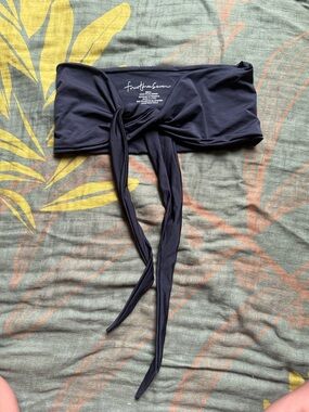 437 bandeau swim top - black